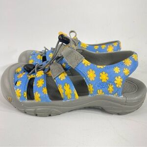 Keen Newport Kids Blue and Yellow Floral Water Shoe Sandals